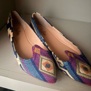 Belle by Sigerson Morrison Multicolor Patterned Pointed-Toe Flats